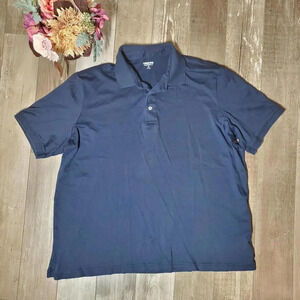 Lands' End Radiant Navy Blue Men's Polo XL Traditional Fit Shirt NWOT